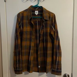 Vans mustard/navy/burgundy flannel - Medium